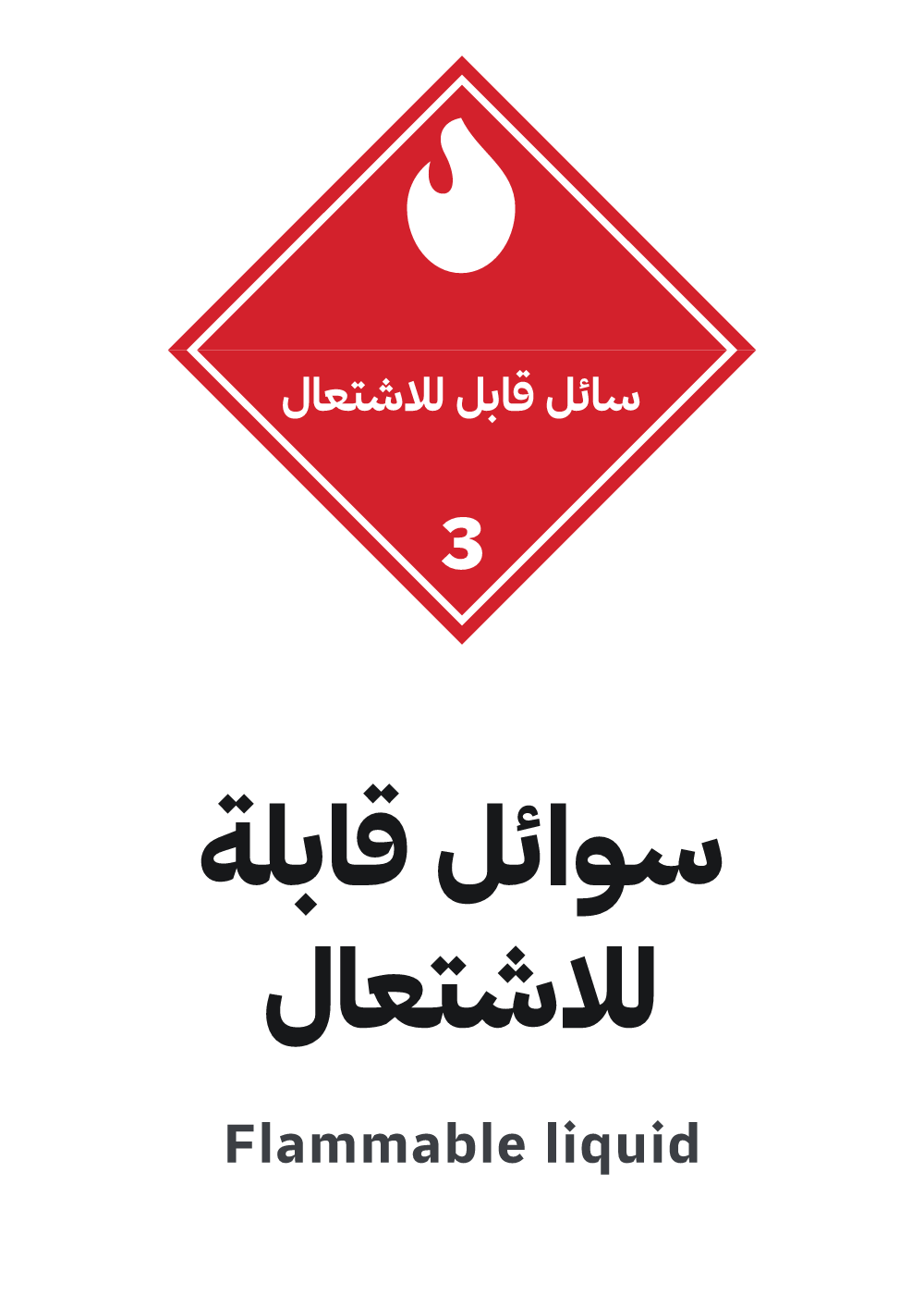 flammable liquid placard — A4 preview, ready to download as PDF or PNG