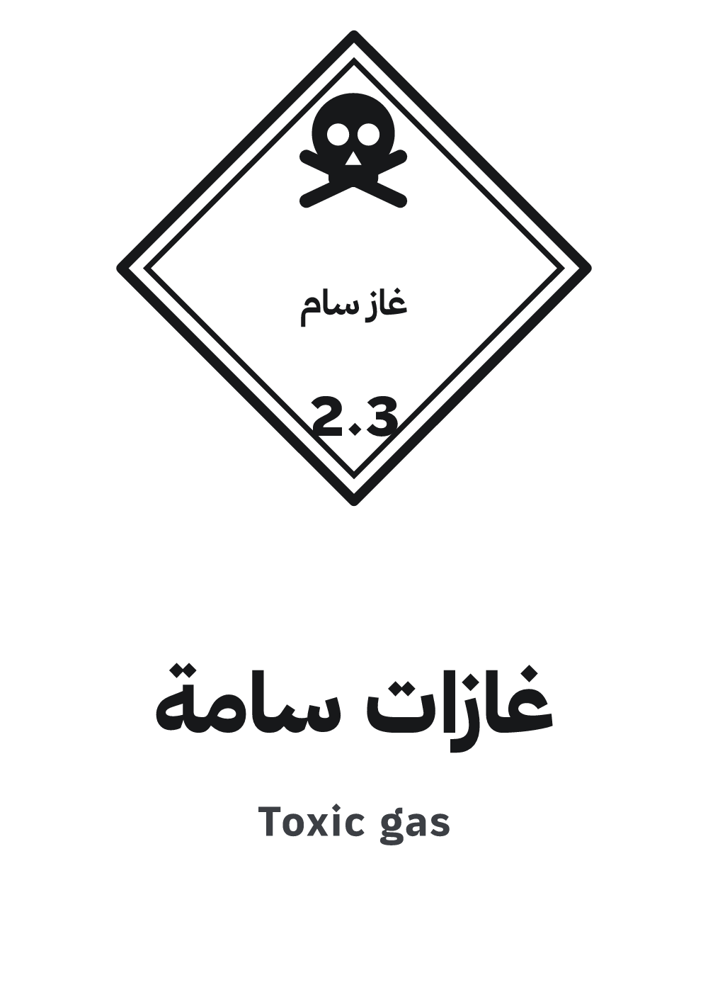 toxic gas placard — A4 preview, ready to download as PDF or PNG