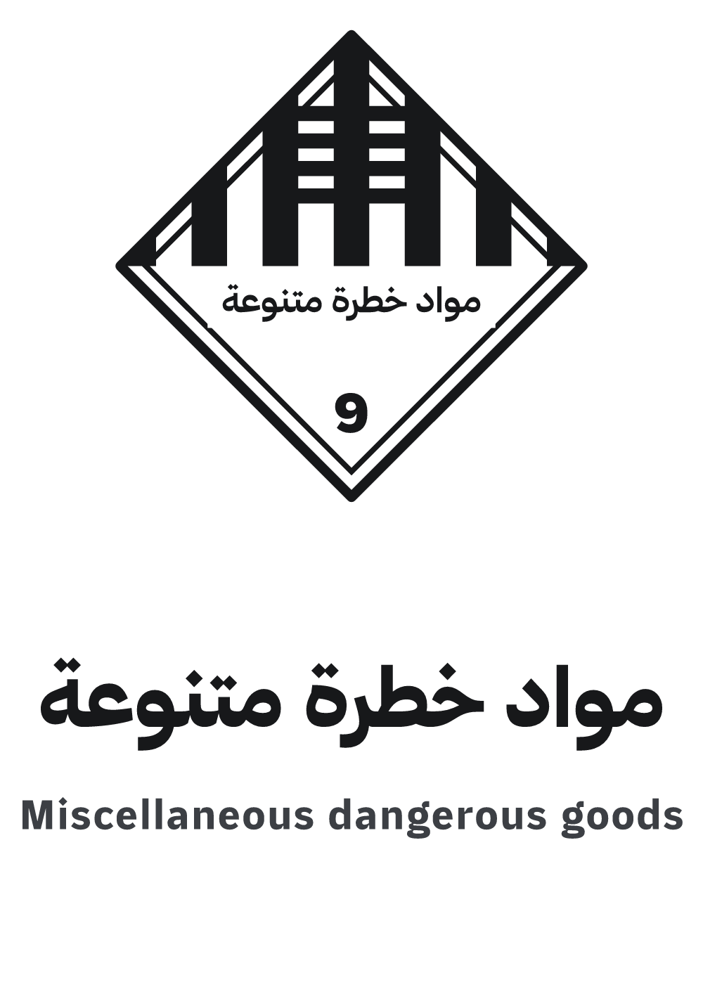 miscellaneous dangerous goods placard — A4 preview, ready to download as PDF or PNG